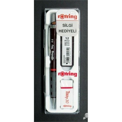 Rotring Okul Seti Bordo 0,5 Mm Versatil Kalem+Min+Silgi Ro-Kk07-05 ürün görseli 1