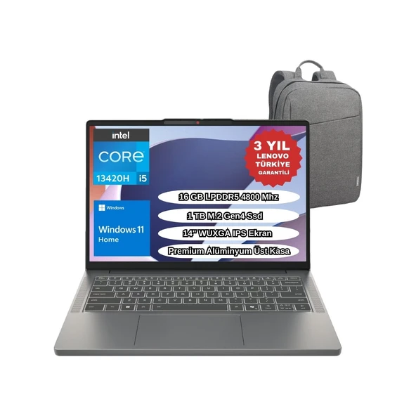 Ip Slim 3 14IRH10 I5-13420H 16GB 1tb SSD 14" Wuxga Windows 11 Home 83K00028TR-P3 Laptop - Lenovo Çanta ürün görseli 1