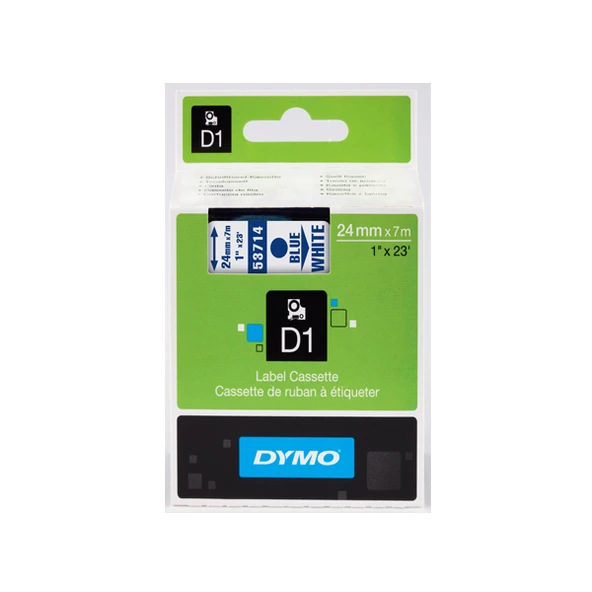 Dymo D1 Şerit 24X7 Mt Beyaz-Mavi 53714 S0720940 ürün görseli 1