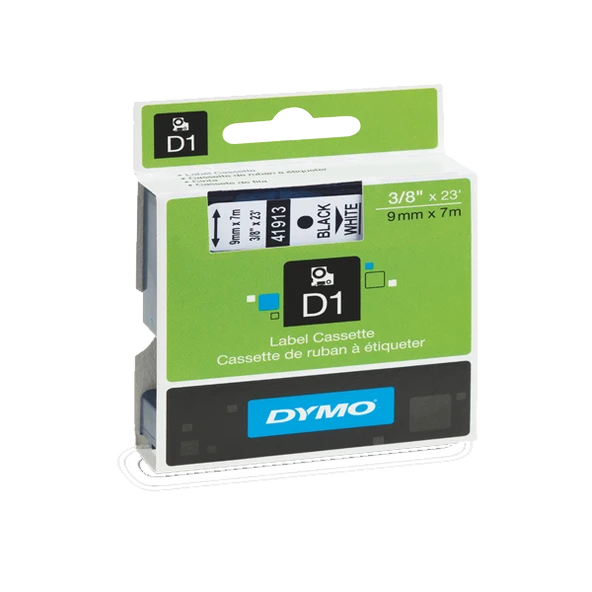 Dymo D1 Şerit 9x7 Mt Beyaz-Siyah 40913 S0720680 ürün görseli 1