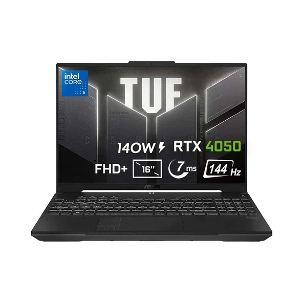 Tuf Gaming F16-GAMING Intel Core 5 210H 16-Gbddr5 256 GB SSD Rtx 4050 6gb (140W) 144Hz 16" IPS Panel Wuxga Windows 11 Home Taşınabilir Bilgisayar FX607VUAT31 ürün görseli 1
