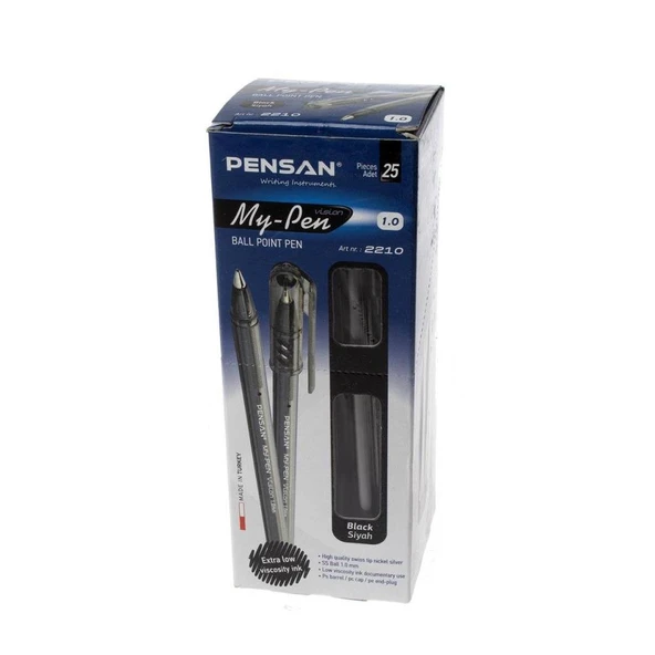 Pensan My-Pen Tükenmez Kalem 1,0 Mm Siyah 25 Li (1 Paket 25 Adet) ürün görseli 1
