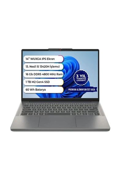 Ideapad Slim 3 14ırh10 Intel I5 13420h Ddr5 16 Gb 1tb Ssd Freedos 14 Inç 83k00028tr161 ürün görseli 1