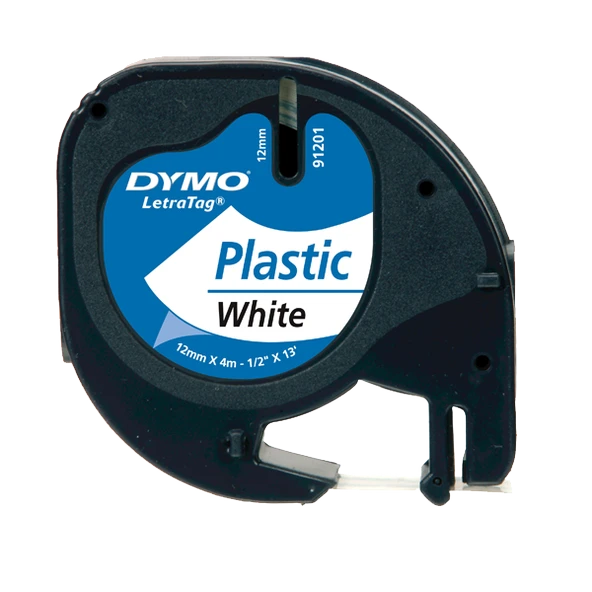 Dymo Letratag Plastik Şerit 12X4 Mt Beyaz 91201 S0721610 ürün görseli 1