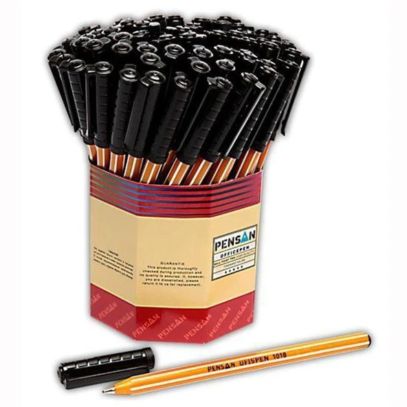 Pensan 1010 Ofis Pen Tükenmez Kalem 1,0 Mm Siyah 60 Lı (1 Paket 60 Adet) ürün görseli 1