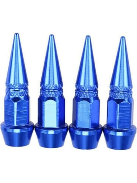Alüminyum Sivri Sibop Kapağı Mavi 4'lü 45MM ürün görseli 1