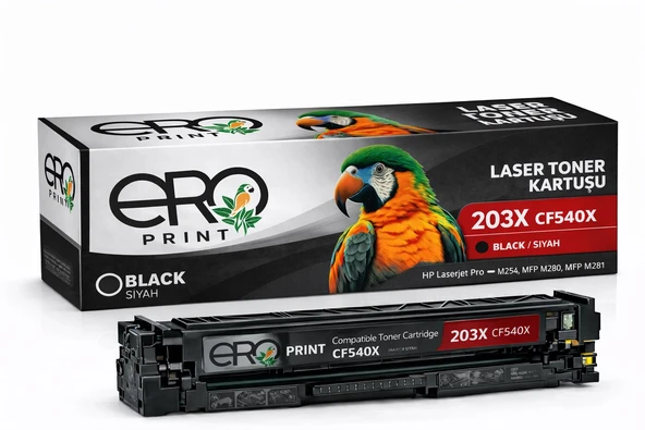 HP CF540X - 203X | HP Pro MFP M281fdn Siyah Muadil Toner ürün görseli 1