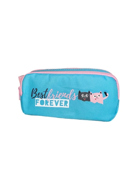 Best friends kalemlik 2 gözlü kalemlik pembe turkuaz ürün görseli 1
