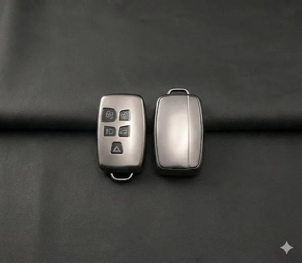 Land Rover Range Rover 2010-2018 Uyumlu Smart 3 Buton Silikon Oto Anahtar Kumanda Kabı Kılıf Gri ürün görseli 1