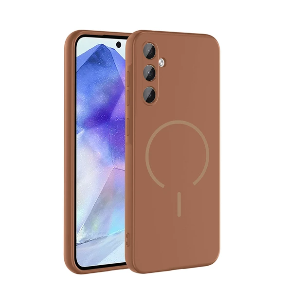 Galaxy A55 Kılıf Kamera Çıkıntılı Magsafe Şarj Özellikli Lüx Meta Kapak ürün görseli 1