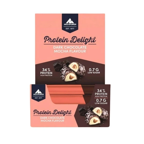 Multipower Protein Delight Protein Bar 18x35 g Dark Chocolate Mocha ürün görseli 1