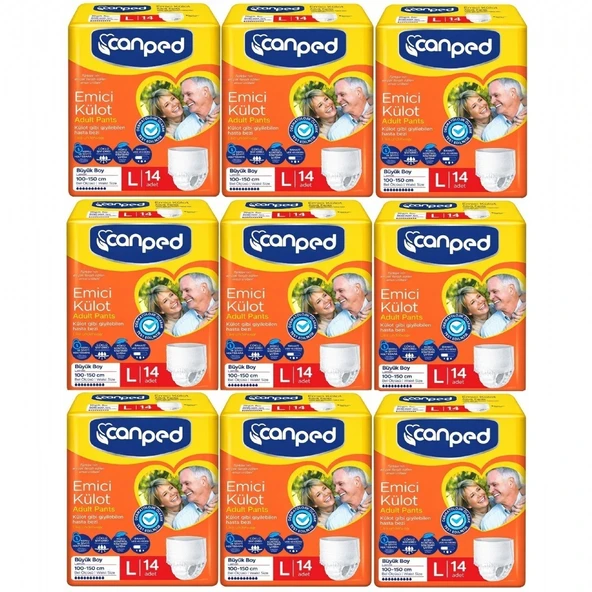 Canped Emici Külot Büyük L (Large) 126 Adet Hasta Bezi 110-150 CM ürün görseli 1