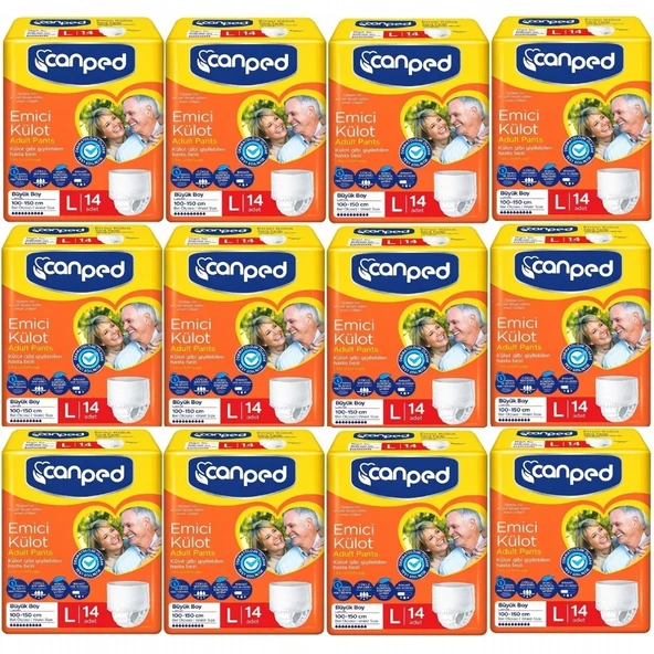 Canped Emici Külot Büyük L (Large) 168 Adet Hasta Bezi 110-150 CM ürün görseli 1