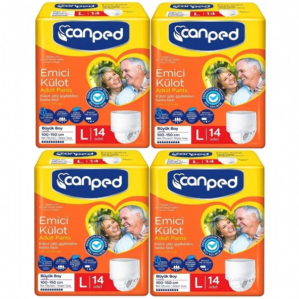 Canped Emici Külot Büyük L (Large) 56 Adet Hasta Bezi 110-150 CM ürün görseli 1