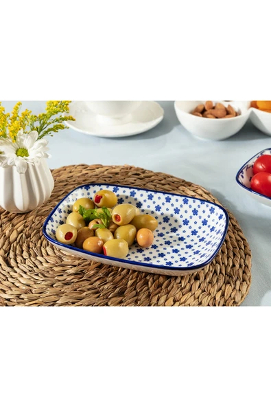 Rêve Bleu Petite Tabak - Mavi - 17,5x12,5 Cm ürün görseli 1