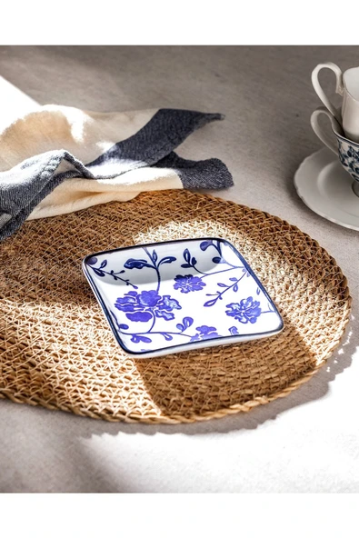 Rêve Bleu Angers New Bone China Kare Tabak ürün görseli 1
