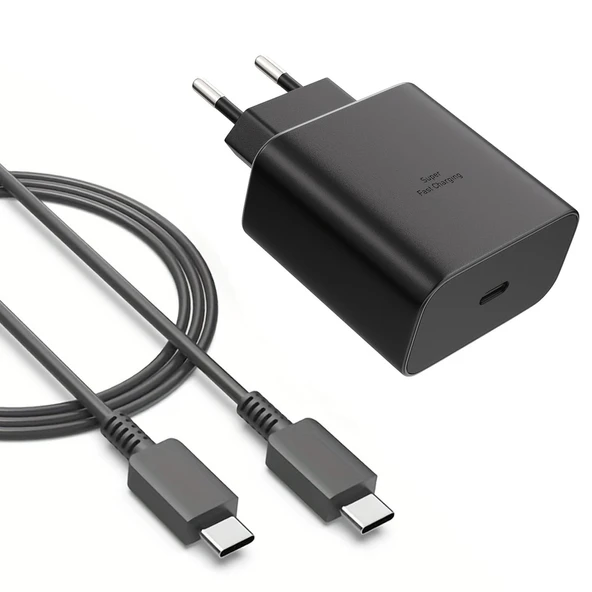 Samsung 45W Şarj Cihazı Samsung EP-T4510 EP-T4511 Type-C to Type-C Kablo uyumlu Hızlı Şarj Cihazı Başlık Set ürün görseli 1