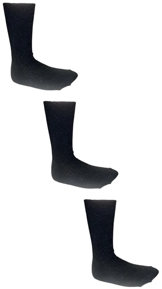 3 LÜ PAKET AYAĞI SIKMAYAN ÖZEL LASTİKLİ ERKEK BÜYÜK NUMARA LAMBSWOOL TERMAL ERKEK ÇORABI ürün görseli 1