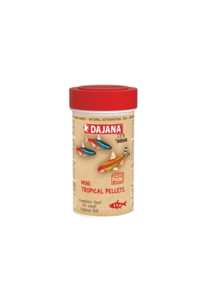 Dajana Mini Tropical Pellets 100 Ml 55 Gr SKT:11/2028 ürün görseli 1