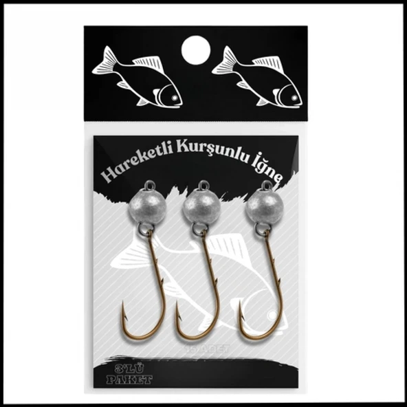 Uyguna-Yakala 2 Gram - 3'lü Paket Mafsallı - Hareketli Kurşunlu İğne - SUN.028 ürün görseli 1