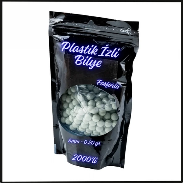 Uyguna-Yakala 6mm - 0.20 gr - Fosforlu - 2000'li Poşet Plastik İzli Bilye -AC.099 ürün görseli 1