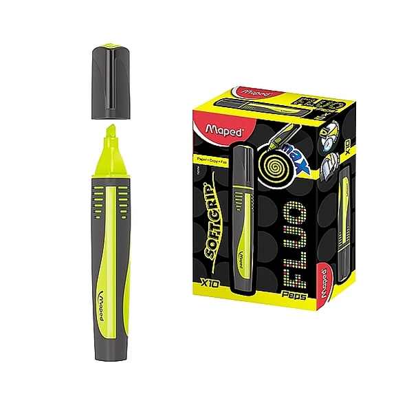 Maped 742934 Fosforlu Kalem Max Fluo Peps Mini 10 Lu Sarı (1 Paket 10 Adet) ürün görseli 1