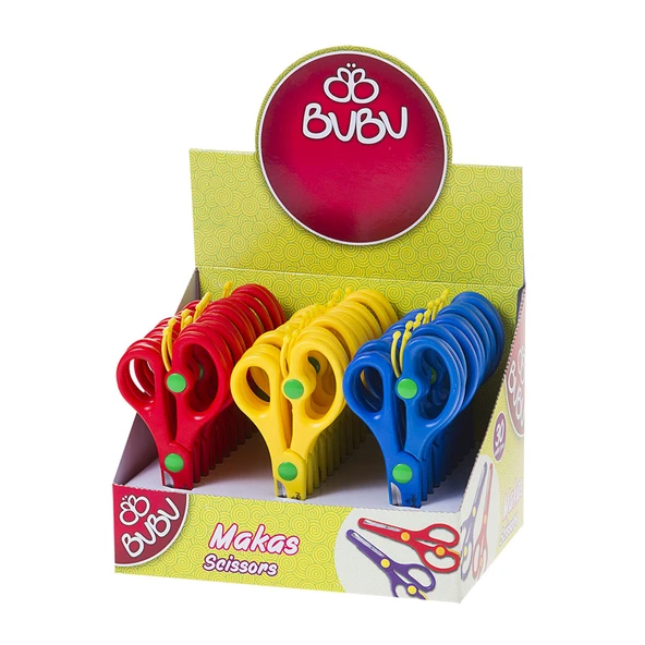 Bu-Bu Bubu-00119 Öğrenci Makası 30 Lu Frenli (1 Paket 30 Adet) ürün görseli 1