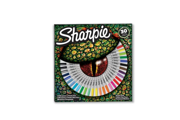 Sharpie Fine Sh-2061127 Permanent Markör Kalem Seti 30 Lu Kutu Kertenkele ürün görseli 1