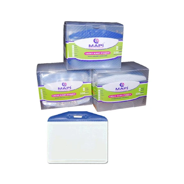 Mapi Pvc Oval Şeritli Kart Poşeti Şeffaf 100 Lü 9101002 (1 Paket 100 Adet) ürün görseli 1