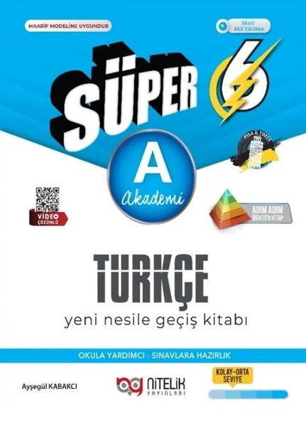 Nitelik Yayınları 6. Sınıf Süper Türkçe A Yeni Nesil Geçiş Kitabı ürün görseli 1