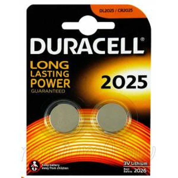 Duracell 2025 Dügme Pil 2 Li 3 Volt DP2025 ürün görseli 1