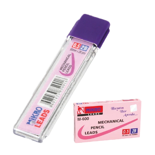 Mikro M-600 Min 0,5 Mm Versatil Kalem Ucu 2B 60 Mm 48 Tüp ürün görseli 1