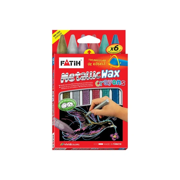 Fatih Mum Pastel Boya Wax Crayons Metalic Kısa 6 Renk 50180 ürün görseli 1