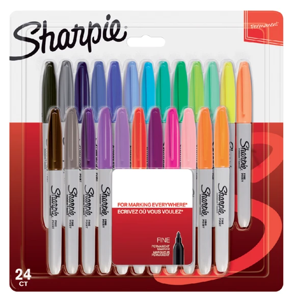 Sharpie 2065405 Permanent Fine Kalem Karışık Renk 24 Lü ürün görseli 1