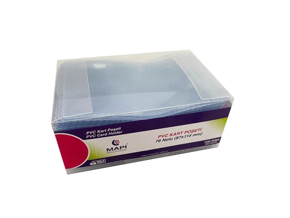 Mapi Pvc Dikey Kart Poşeti No:76 87X115 Mm 100 Lü Paket 9101039 ürün görseli 1