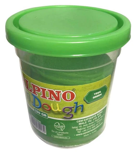 Alpino Oyun Hamur Tek Renk Yeşil 130 Gr Dp-0003006 ürün görseli 1