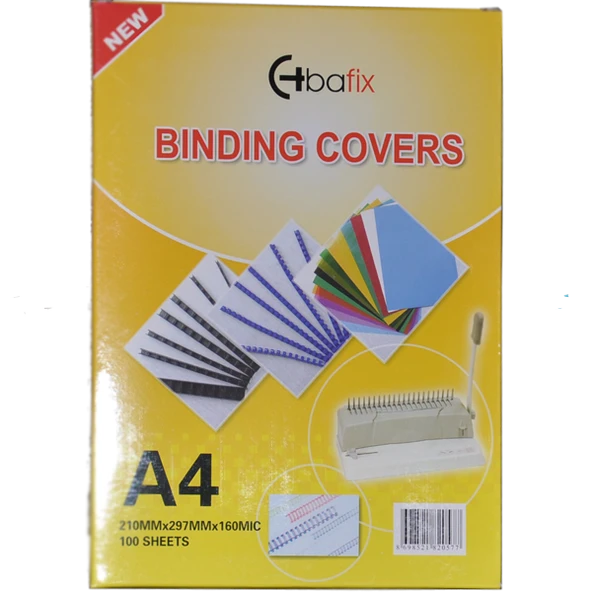 Bafix A-4 Pvc Cilt Kapağı 160 Micron Şeffaf 66572 (1 Paket 100 Adet) ürün görseli 1