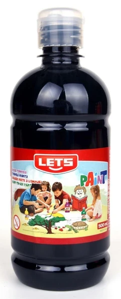 Lets L-5109 Guaj Boya Plastik Şişe Siyah 500 Ml. ürün görseli 1