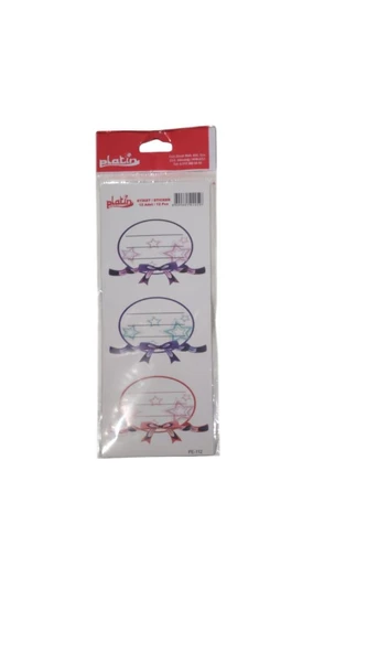 Platin Okul-Ofis Etiketi 8,5 X 19,15 Mm 10 Lu Pe-112 (1 Paket 10 Adet) ürün görseli 1