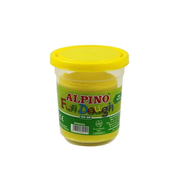 Alpino Oyun Hamur Tek Renk Sarı 130 Gr Dp-0003003 ürün görseli 1