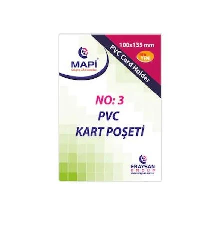 Mapi Pvc Dikey Kart Poşeti No:3 100X135 Mm 100 Lü 9101037 (1 Paket 100 Adet) ürün görseli 1