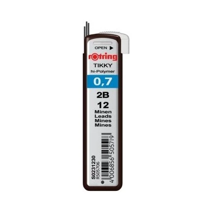 Rotring S0231230 Min Hi-Polymer 2B 0.7 Mm Versatil Kalem Ucu (10 Tüp) ürün görseli 1