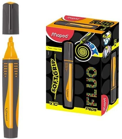 Maped 742935 Fosforlu Kalem Max Fluo Peps Mini 10 Lu Turuncu (1 Paket 10 Adet) ürün görseli 1