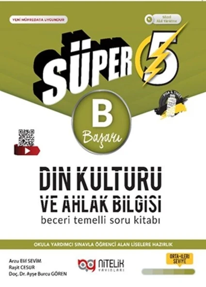 Nitelik Yayınları 5.Sınıf Süper Din Kültürü Beceri Temelli Soru Kitabı ürün görseli 1