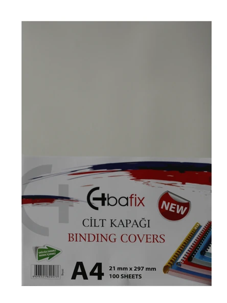 Bafix A4 Pvc Cilt Kapağı 160 Micron Opak Mat Beyaz (100 Lü Paket) ürün görseli 1