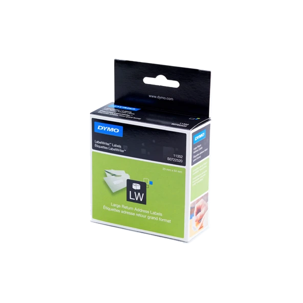 Dymo İade Adres Etiketi 500 Etiket 25X54 Mm 11352 S0722520 ürün görseli 1