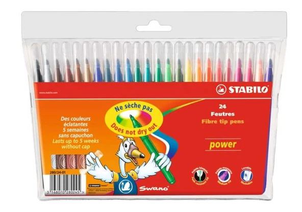 Stabilo Power 24 Renk Keçeli Kalem Askılı 280/24-01 ürün görseli 1