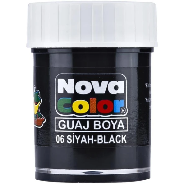 Nova Color Nc-108 Guaj Boya Şişe Siyah 12 Li (1 Paket 12 Adet) ürün görseli 1
