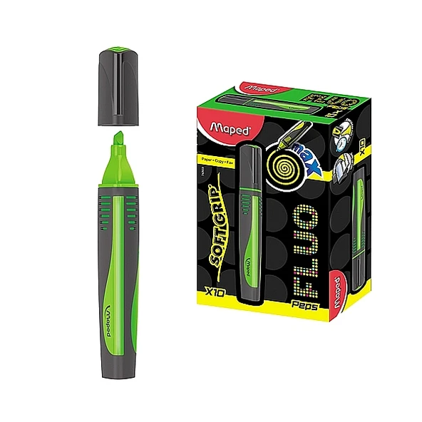 Maped 742933 Fosforlu Kalem Max Fluo Peps Mini 10 Lu Yeşil (1 Paket 10 Adet) ürün görseli 1