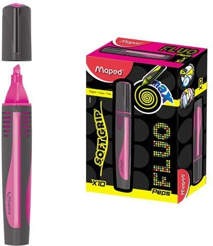 Maped 742936 Fosforlu Kalem Max Fluo Peps Mini 10 Lu Pembe (1 Paket 10 Adet) ürün görseli 1